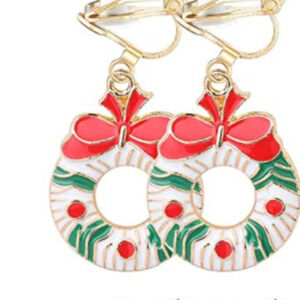 5/$25 Stocking Stuffer Sale Christmas Wreath Earrings Christmas Earrings HOLIDAY